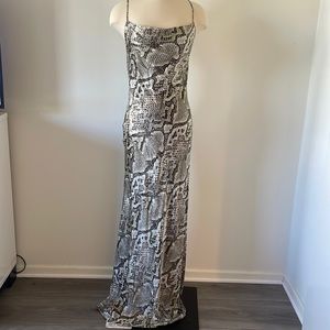 L’ Agence | Arianne Bias Slip Dress | Size 2 | Snake Print